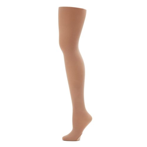 Capezio Ultra Soft Self Knit Waistband Girl's Transition Tights Light Suntan  - DanceSupplies.com