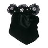 Dasha Jeweled Pinwheel With Snood Black  - DanceSupplies.com