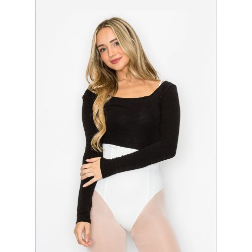 Aluvie Chloe Crop Top Angora Black  - DanceSupplies.com