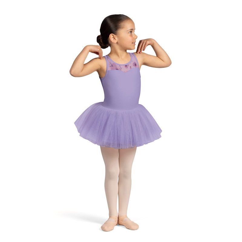 Bloch Evie Floral Tank Tutu Dress Child 2-4 Lilac - DanceSupplies.com