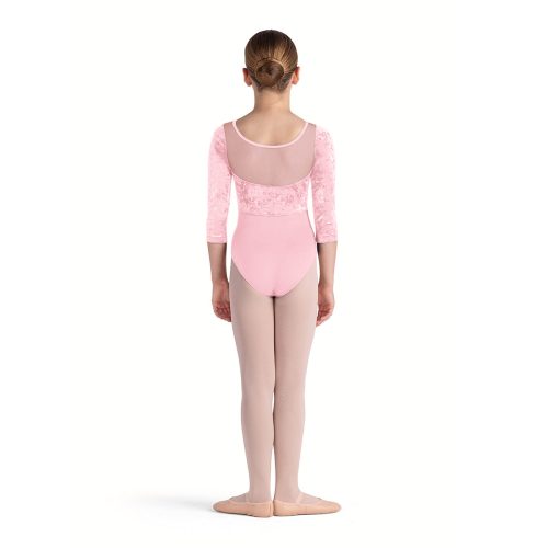 Bloch CL5246 Girls Layla 3 4 Sleeve Leotard Candy Pink 2