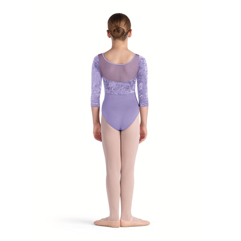 Bloch CL5246 Girls Layla 3 4 Sleeve Leotard Lilac 2