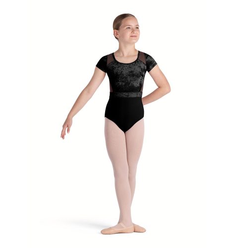 Bloch Girls Amelia Cap Sleeve Leotard Child 2-4 Black - DanceSupplies.com