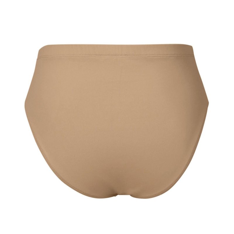 Bloch CR3394 Girls Zaniah High Waist Brief TAN 2