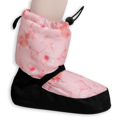 Bloch Child's Patterned Warmup Booties Child S Candy Pink Floral - DanceSupplies.com