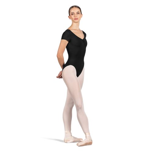 Bloch Ladies Penny Cap Sleeve Leotard Adult P Black - DanceSupplies.com