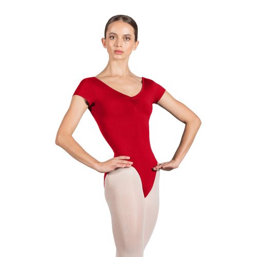 Bloch Ladies Penny Cap Sleeve Leotard Adult P Red - DanceSupplies.com