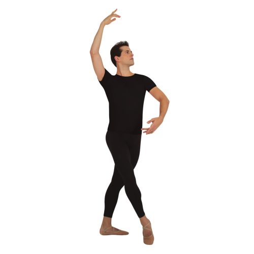 Body Wrappers Men's Short Sleeve Pullover Adult S Black - DanceSupplies.com