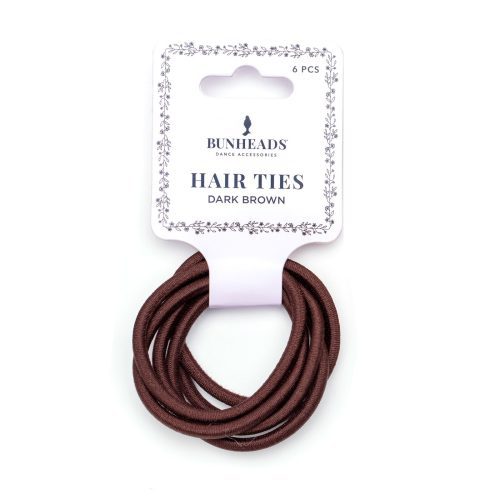 Bunheads Hair Elastics Dark Brown  - DanceSupplies.com