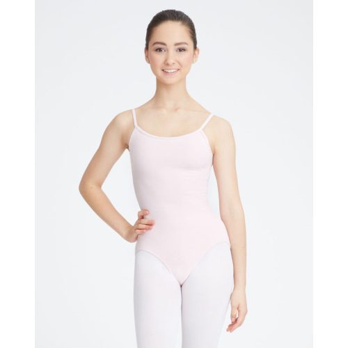 Capezio Adult Cotton Camisole Leotard w/Adjustable Straps Adult XS Pink - DanceSupplies.com