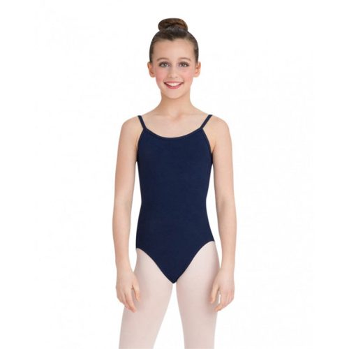 Capezio Adult Cotton Camisole Leotard w/Adjustable Straps Adult XS Navy - DanceSupplies.com