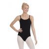 Capezio Cotton Camisole Leotard w/Bratek Adult XS Black - DanceSupplies.com