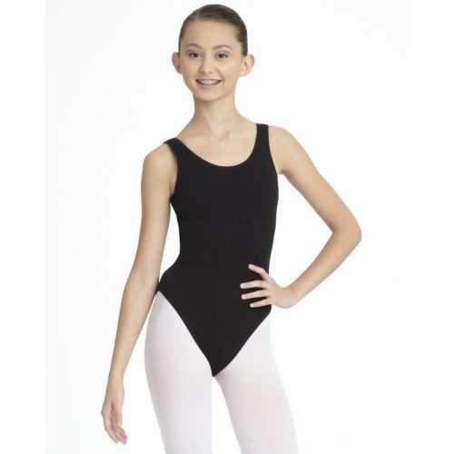 CC200 Capezio Cotton Tank Leotard BLK