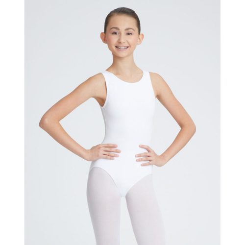 Capezio Adult High-Neck Tank Leotard Adult XS White - DanceSupplies.com