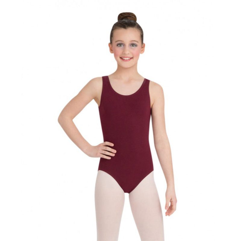 Capezio Child's High-Neck Tank Leotard Toddler Burgundy - DanceSupplies.com