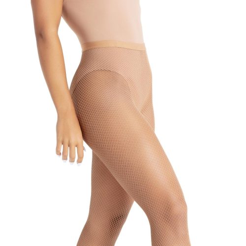 Capezio 3000 Fishnet Seamless Tights Suntan 2