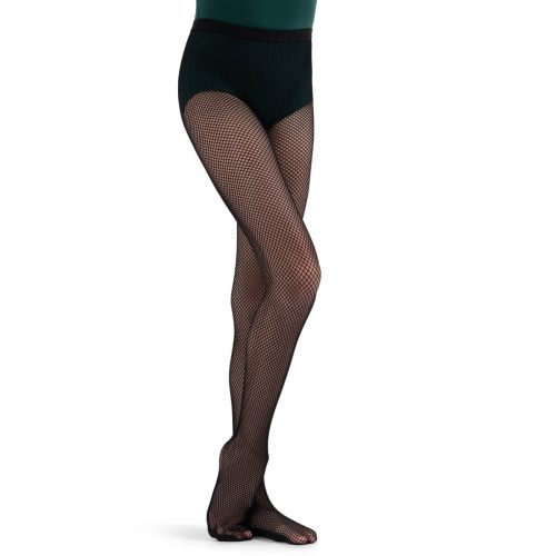 Capezio Professional Child Fishnet Seamless Tights Child S/M Black - DanceSupplies.com