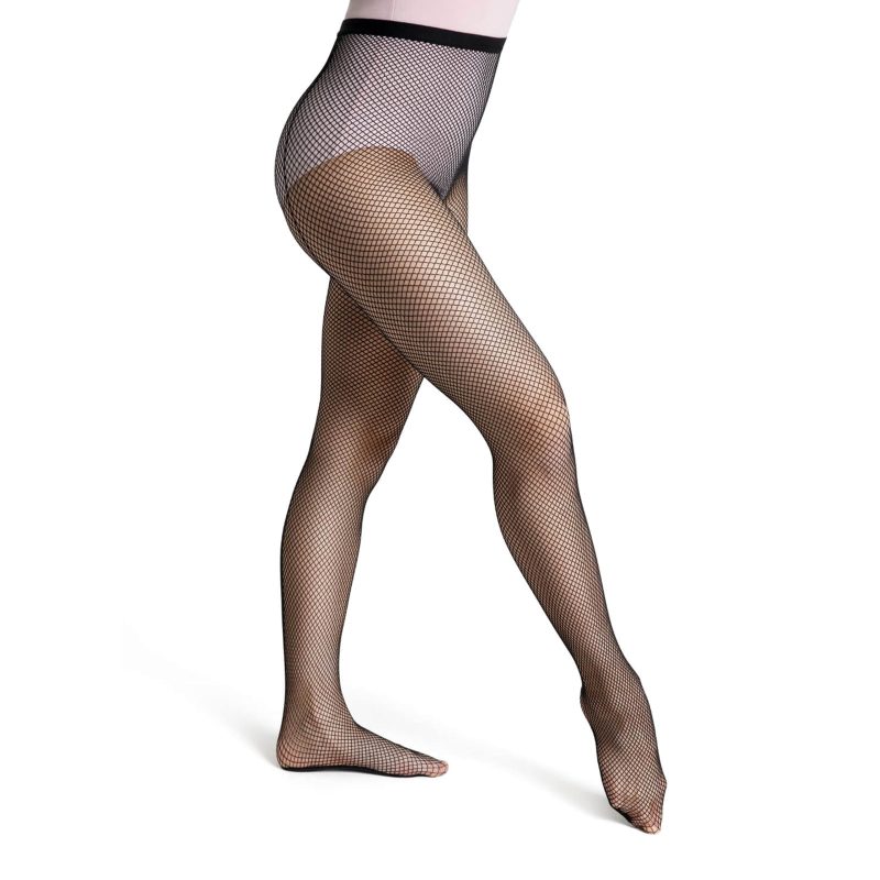 Capezio 3400 Fishnet Tights With Seams Black