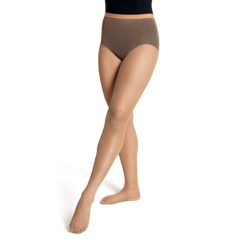 Capezio 3400 Fishnet Tights With Seams Caramel 2