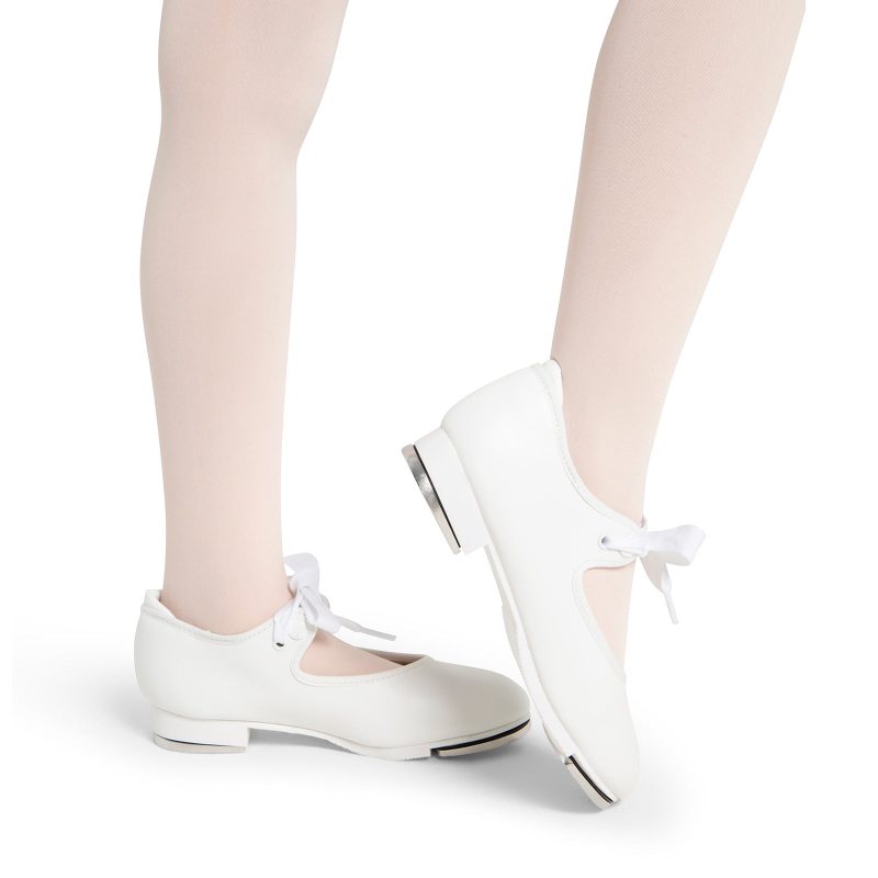 Capezio 356 Shuffle Tap Shoes WHT 3