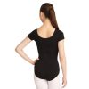 Capezio Adult Classic Short Sleeve Leotard Adult XS Black - DanceSupplies.com