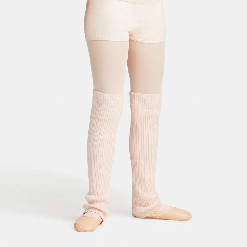 Capezio CK10955C 18 Ribbed Legwarmers PNK 2