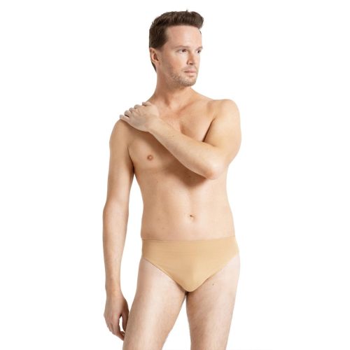 Capezio Reinforced Front-Lined Thong Dance Belt Adult S Natural - DanceSupplies.com