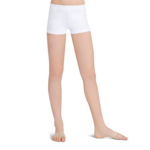 Capezio TB113C Capezio Low Rise Boy Cut Shorts WHT