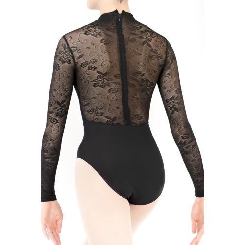 Dance De Paris L0100L Snowflake Ebony Lace Leotard 5