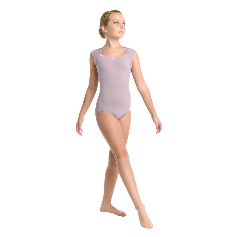 Danznmotion Child Yasmin Cap Sleeve Leotard Child 6X-7 Nirvana Pink - DanceSupplies.com