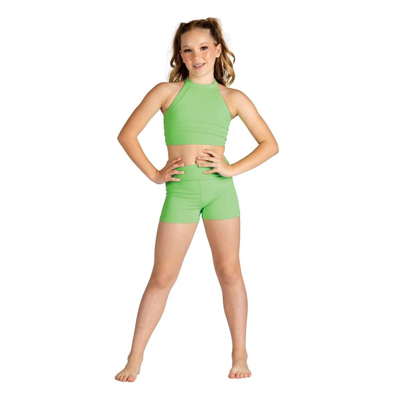 Danznmotion Child Tabitha Bra Top Child 6X-7 Luminous Green - DanceSupplies.com