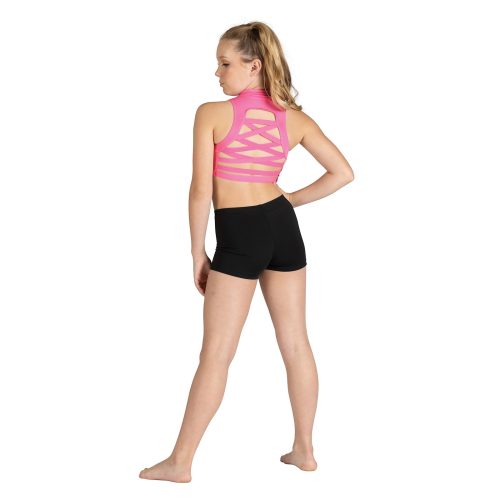 Danznmotion 2741C Child Sloan Crop Top Bright Pink 2