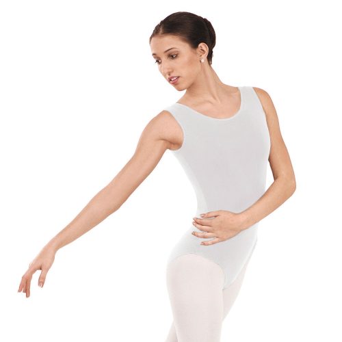 Eurotard Adult Tank Leotard Adult XS White - DanceSupplies.com