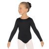 Eurotard Child's Long Sleeve Leotard Child XS Black - DanceSupplies.com