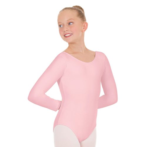 Eurotard Child's Long Sleeve Leotard Child XS Pink - DanceSupplies.com