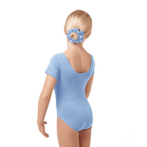 Eurotard Child's Short Sleeve Leotard Child XS Light Blue - DanceSupplies.com