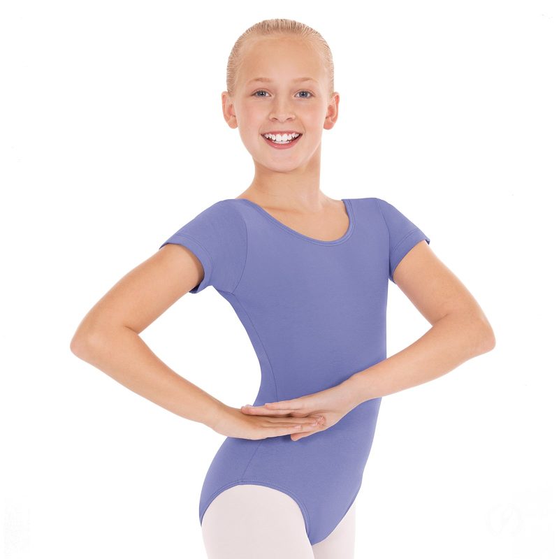 Eurotard Child's Short Sleeve Leotard Child XS Lilac - DanceSupplies.com