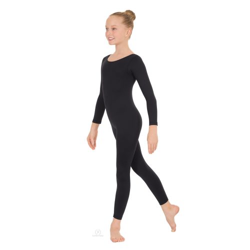 Eurotard Child's Long Sleeve Unitard Child S Black - DanceSupplies.com