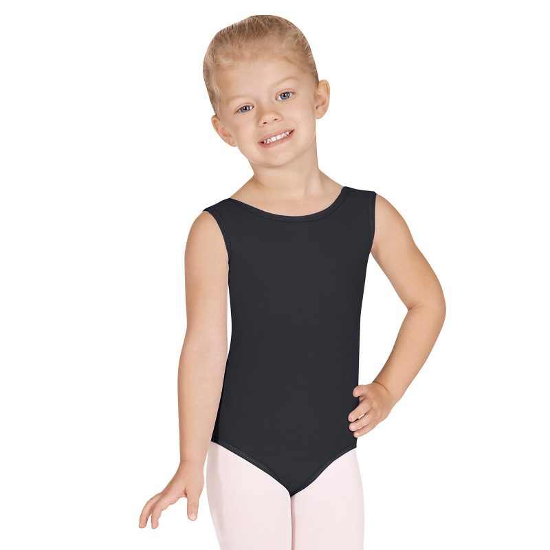 Eurotard Child's Tank Leotard Child XS Black - DanceSupplies.com