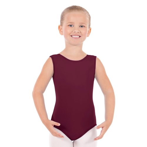 Eurotard Child's Tank Leotard Child XS Burgundy - DanceSupplies.com