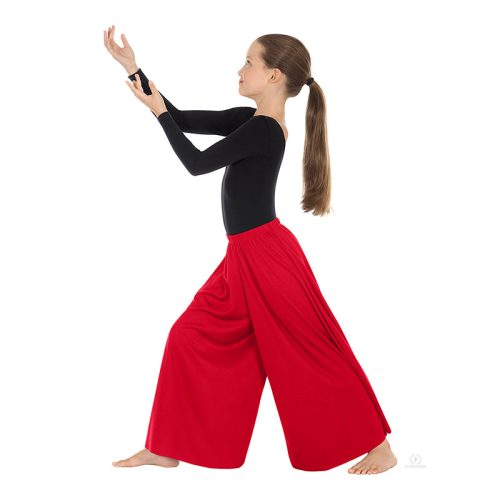 Eurotard Unisex Palazzo Pants Child S/M Red - DanceSupplies.com