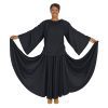 Eurotard Unisex Polyester Angel Sleeve Blouse Child S Black - DanceSupplies.com