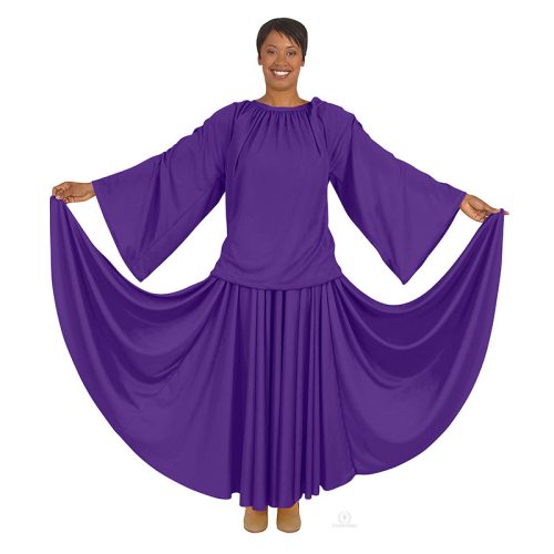 Eurotard Unisex Polyester Angel Sleeve Blouse Child S Purple - DanceSupplies.com