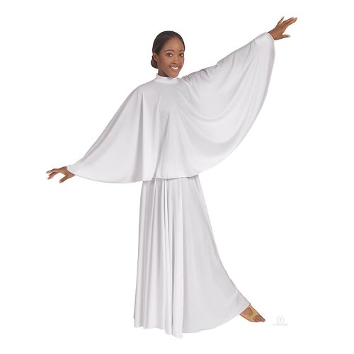 Eurotard Polyester Angel Wing Collar Child M White - DanceSupplies.com