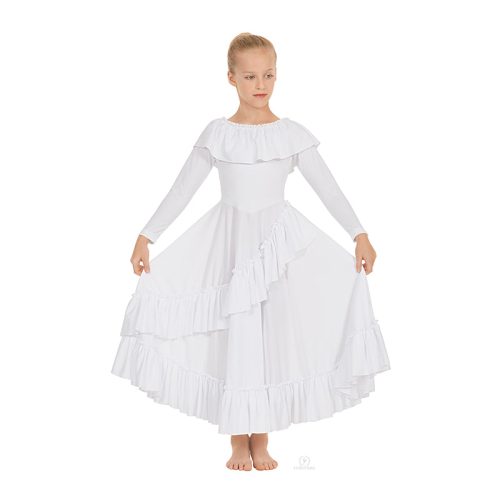 Eurotard Revelation Dress Child M White - DanceSupplies.com