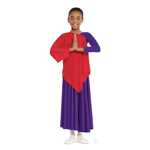 Eurotard Asymmetrical Top Child S/M Red - DanceSupplies.com