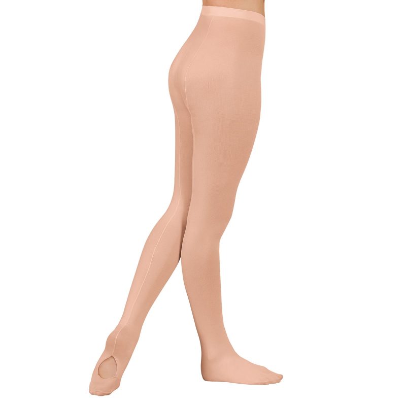 Eurotard Women's Professional Mesh Back Seam Convertible Tights Adult S/M Ballet Pink - DanceSupplies.com