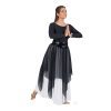 Eurotard Chiffon Single Handkerchief Skirt/Top Child Black - DanceSupplies.com