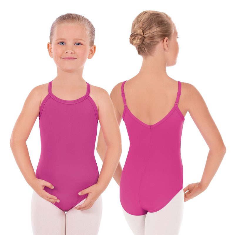 Eurotard Child's Adjustable Camisole Leotard Child I Fuchsia - DanceSupplies.com