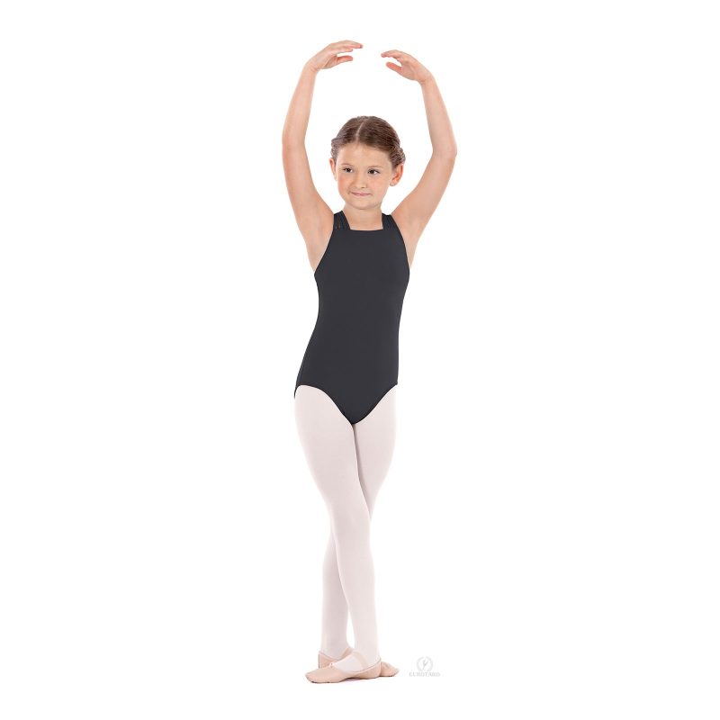 Eurotard Child's Lattice Back Leotard Child S Black - DanceSupplies.com